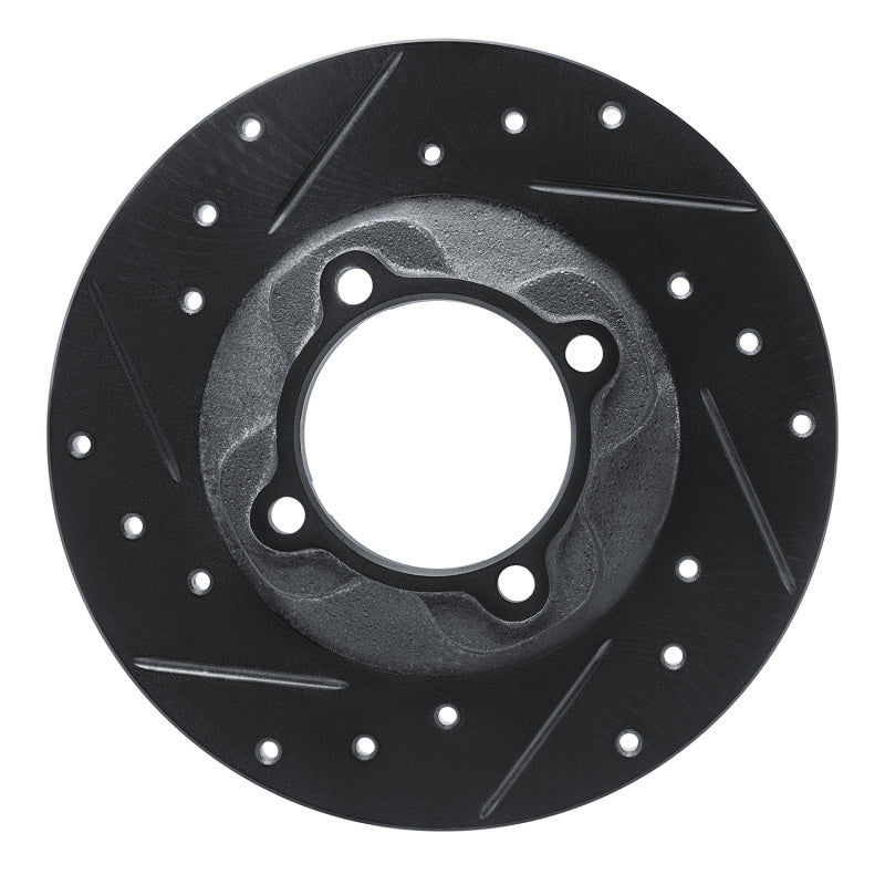 R1 Concepts R1 81-85 Mazda GLC Front Left Drilled & Slotted Black Brake Rotor
