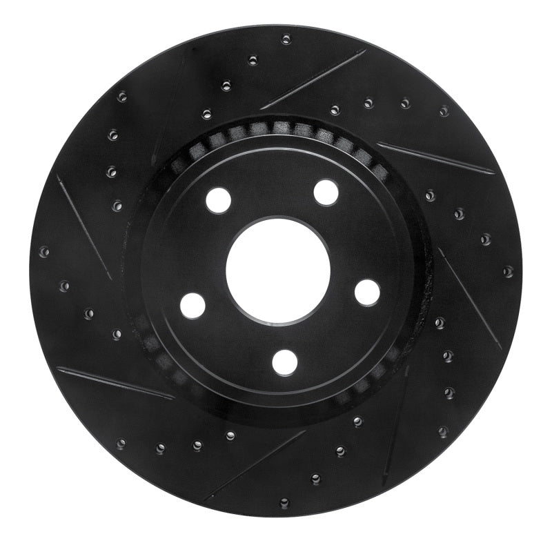 R1 Concepts R1 11-25 Dodge Durango Front Left Drilled & Slotted Black Brake Rotor