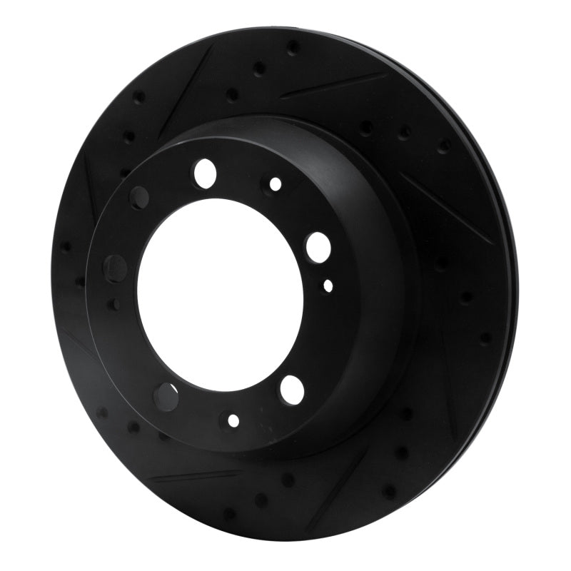 R1 Concepts R1 77-88 Porsche 924 Rear Left Drilled & Slotted Black Brake Rotor