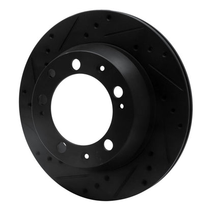 R1 Concepts R1 77-88 Porsche 924 Rear Left Drilled & Slotted Black Brake Rotor