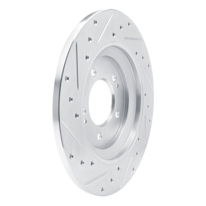 R1 Concepts R1 19-22 Hyundai Veloster N Rear Right Drilled & Slotted Silver Brake Rotor