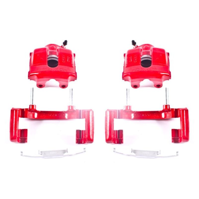 PowerStop Power Stop 01-05 BMW 320i Front Red Calipers w/Brackets - Pair