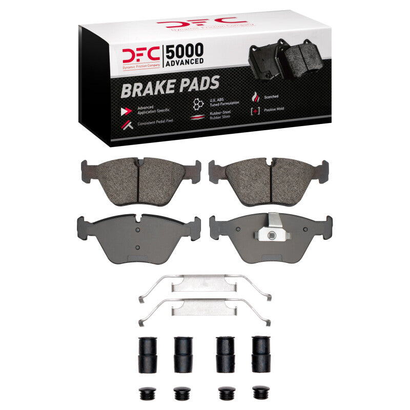 DFC 04-10 BMW M3 Front 5000 Advanced Low Metallic Brake Pads and Hardware Kit