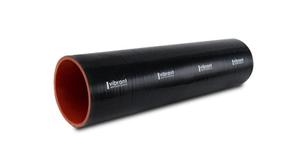Vibrant 4 Ply Reinforced Silicone Straight Hose Coupling - 2.25in I.D. x 12in long (BLACK)