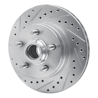 R1 Concepts R1 86-92 Jeep COMANCHE Front Left Drilled & Slotted Silver Brake Rotor