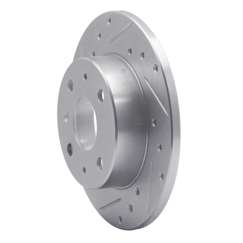R1 Concepts R1 88-92 Daihatsu CHARADE Front Right Drilled & Slotted Silver Brake Rotor