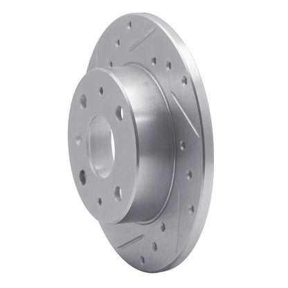 R1 Concepts R1 88-92 Daihatsu CHARADE Front Right Drilled & Slotted Silver Brake Rotor