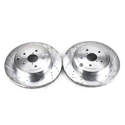 PowerStop Power Stop 08-14 Subaru Impreza Rear Evolution Drilled & Slotted Rotors - Pair