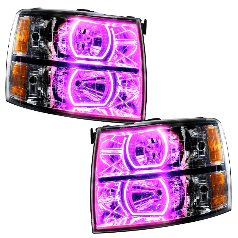 ORACLE Lighting Oracle 07-13 Chevrolet Silverado SMD HL - Black - Square - ColorSHIFT w/ BC1 Controller