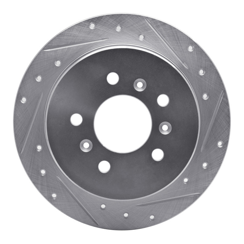 R1 Concepts R1 06-10 Buick LaCrosse Rear Right Drilled & Slotted Silver Brake Rotor