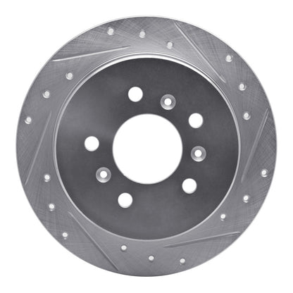 R1 Concepts R1 06-10 Buick LaCrosse Rear Right Drilled & Slotted Silver Brake Rotor