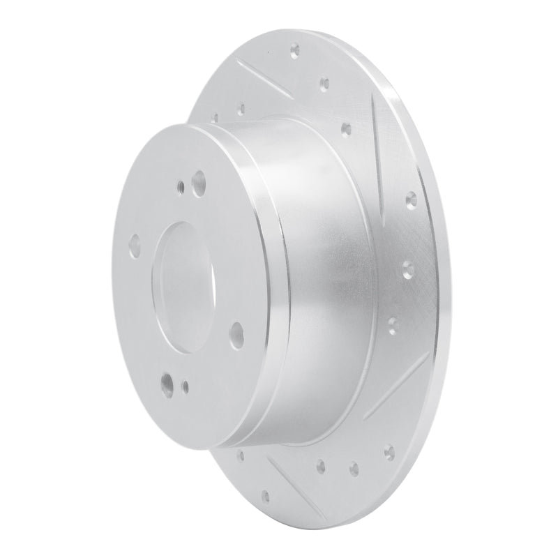 R1 Concepts R1 1979-1981 Nissan Maxima Rear Right Drilled & Slotted Silver Brake Rotor
