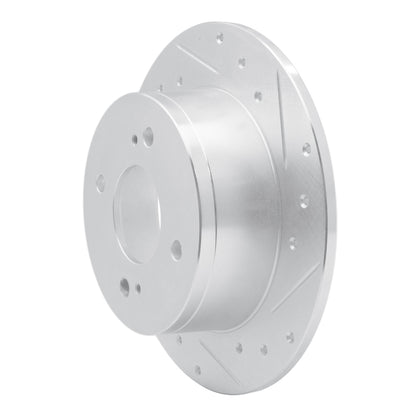 R1 Concepts R1 1979-1981 Nissan Maxima Rear Right Drilled & Slotted Silver Brake Rotor