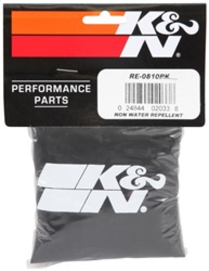 K&N Engineering K&N Universal Round Tapered Filter Wrap - Black - 6in Base ID x 4.625in Top ID x 9in Height