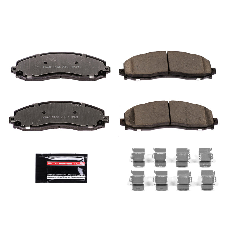 PowerStop Power Stop 13-19 Ford F-250 Super Duty Rear Z36 Truck & Tow Brake Pads w/Hardware