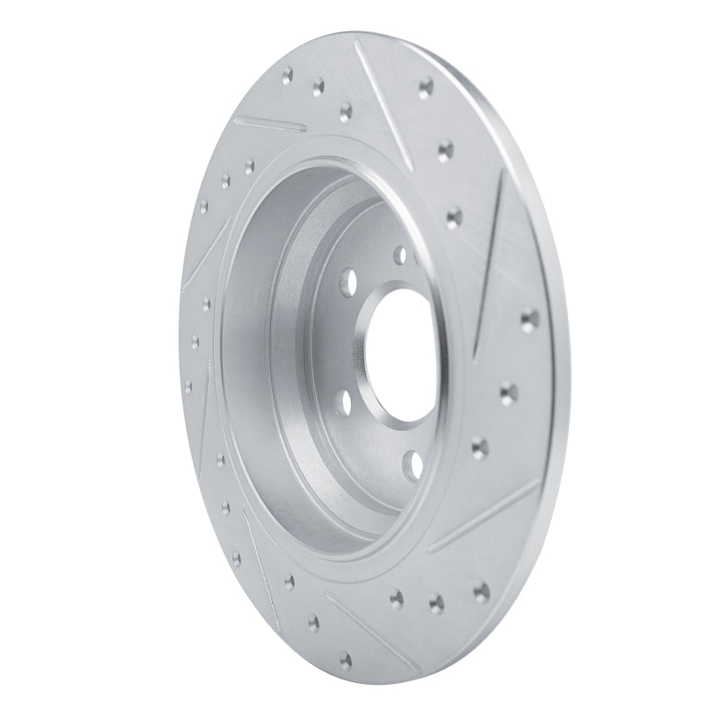 R1 Concepts R1 03-06 Mercedes-Benz SL500 Rear Left Drilled & Slotted Silver Brake Rotor
