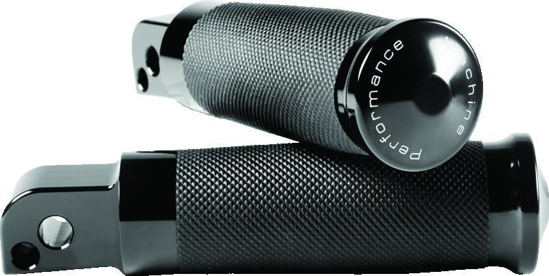 Performance Machine Footpegs Contour Passenger - Black Ano