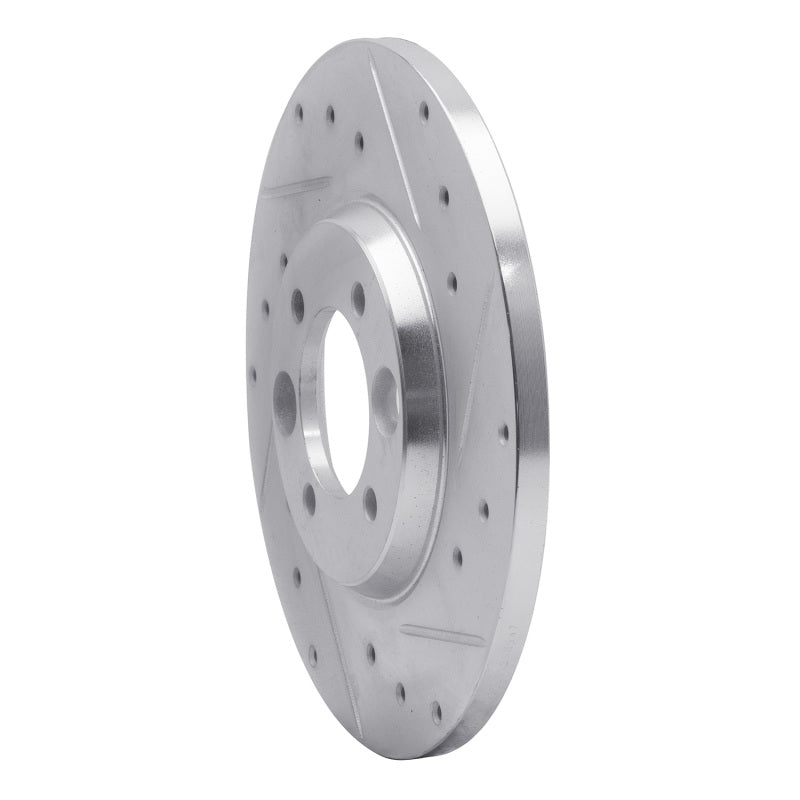 R1 Concepts R1 62-87 Jaguar XJ Rear Right Drilled & Slotted Silver Brake Rotor