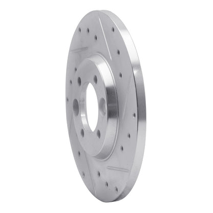 R1 Concepts R1 62-87 Jaguar XJ Rear Right Drilled & Slotted Silver Brake Rotor