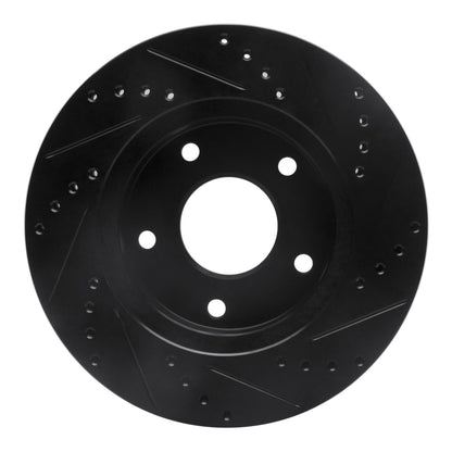 R1 Concepts R1 97-05 Chevrolet Blazer Front Left Drilled & Slotted Black Brake Rotor
