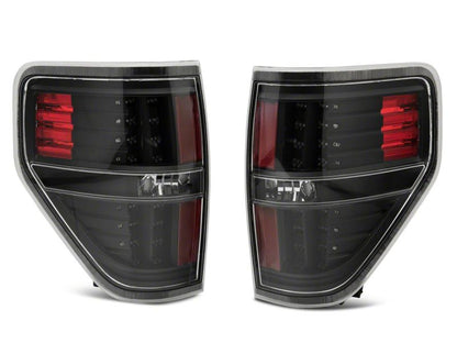 Raxiom 09-14 Ford F-150 Styleside LED Tail Lights- Black Housing (Clear Lens)