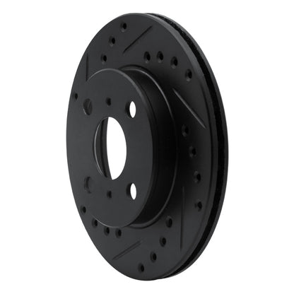 R1 Concepts R1 91-99 Toyota Paseo Front Left Drilled & Slotted Black Brake Rotor