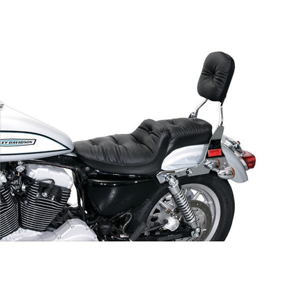 Mustang Motorcycle Mustang 04-21 Harley Sportster Duke 1PC Seat Regal - Black