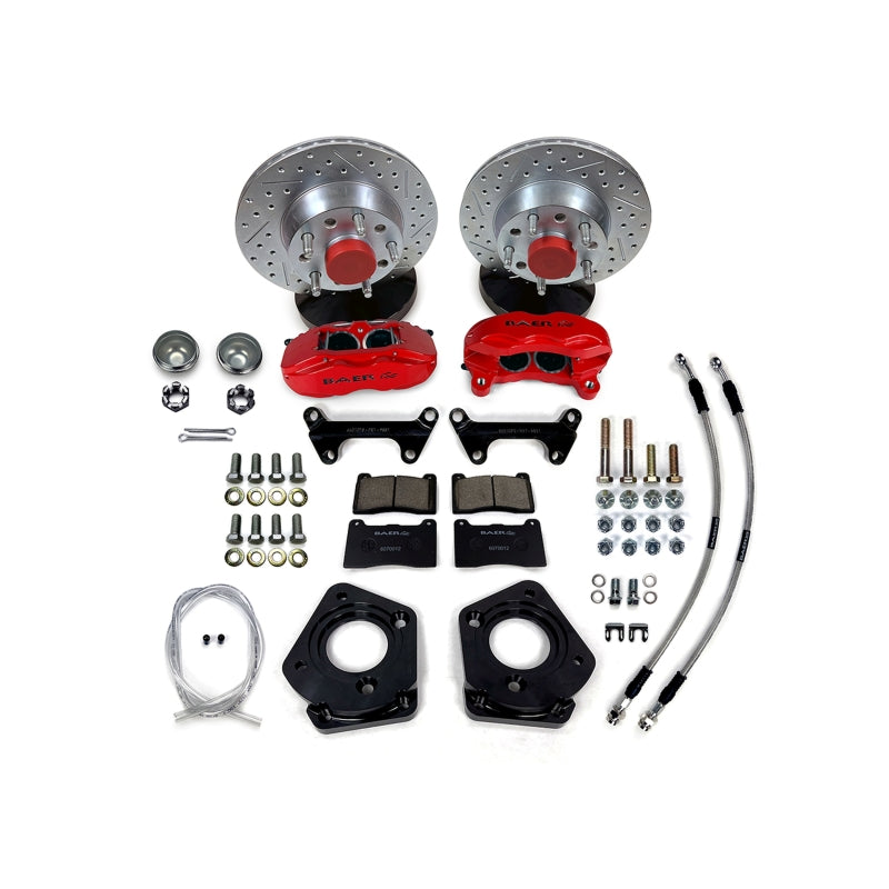 Baer Brakes 62-69 Ford Fairlane 11in SS4 Int Hub Front SDZ Brake Kit - Black