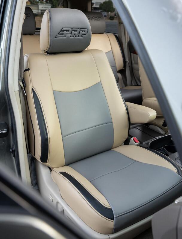 PRP Seats PRP 03-09 Lexus GX470 Front Seat Covers (Pair) - Black w/ Red Stitch