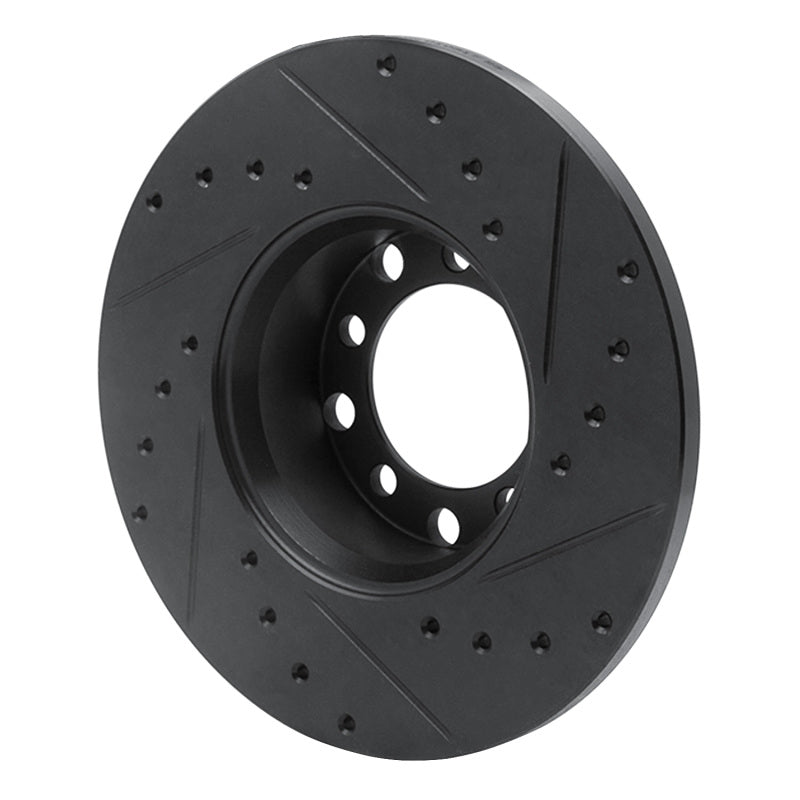 R1 Concepts R1 68-76 Mercedes-Benz 220 Front Left Drilled & Slotted Black Brake Rotor