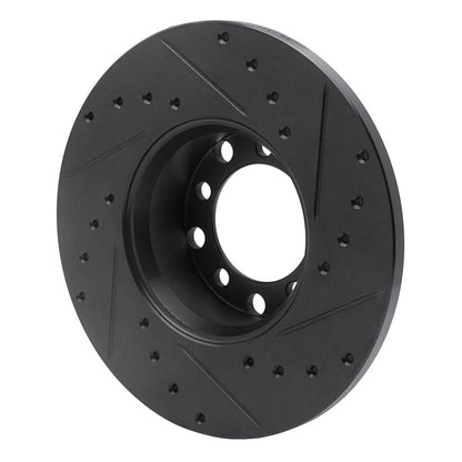 R1 Concepts R1 68-76 Mercedes-Benz 220 Front Left Drilled & Slotted Black Brake Rotor