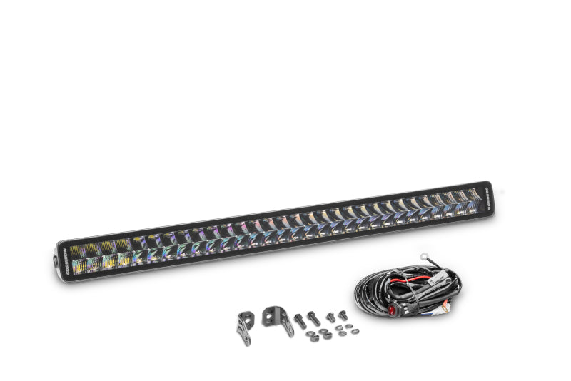 Go Rhino Xplor Blackout Series Dbl Row LED Light Bar (Side/Track Mount) 32in. - Blk