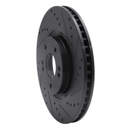 R1 Concepts R1 11-25 Hyundai Tucson Front Right Drilled & Slotted Black Brake Rotor