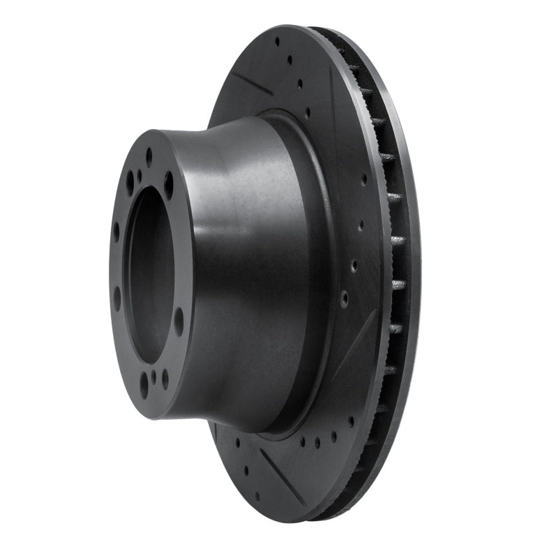 R1 Concepts R1 87-97 Porsche 944 Except Turbo Rear Right Drilled & Slotted Black Brake Rotor