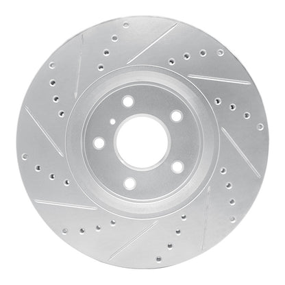 R1 Concepts R1 05-14 Infiniti FX45 Front Right Drilled & Slotted Silver Brake Rotor