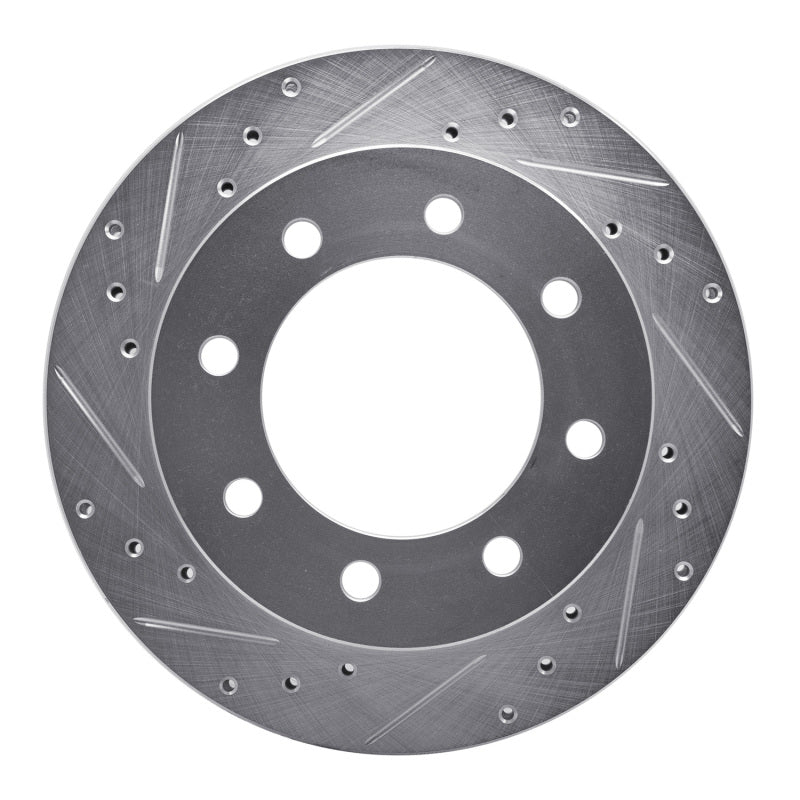 R1 Concepts R1 99-20 Chevrolet Express 3500 Rear Left Drilled & Slotted Silver Brake Rotor