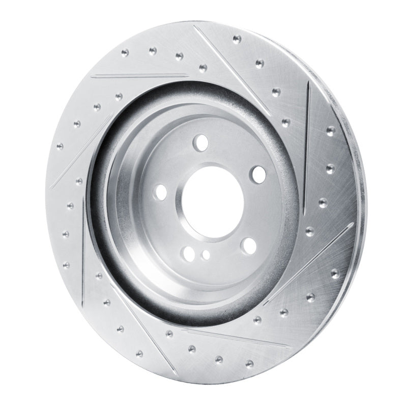 R1 Concepts R1 13-20 Mercedes-Benz SL550 Rear Left Drilled & Slotted Silver Brake Rotor