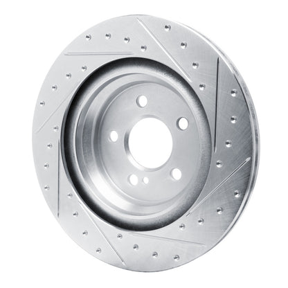 R1 Concepts R1 13-20 Mercedes-Benz SL550 Rear Left Drilled & Slotted Silver Brake Rotor