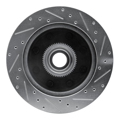 R1 Concepts R1 98-03 Dodge Ram 2500 Van Front Left Drilled & Slotted Silver Brake Rotor