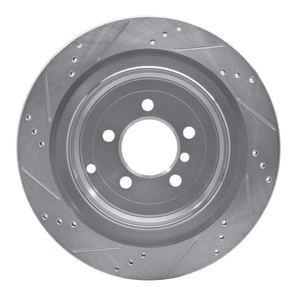 R1 Concepts R1 06-12 Land Rover Range Rover Rear Right Drilled & Slotted Silver Brake Rotor