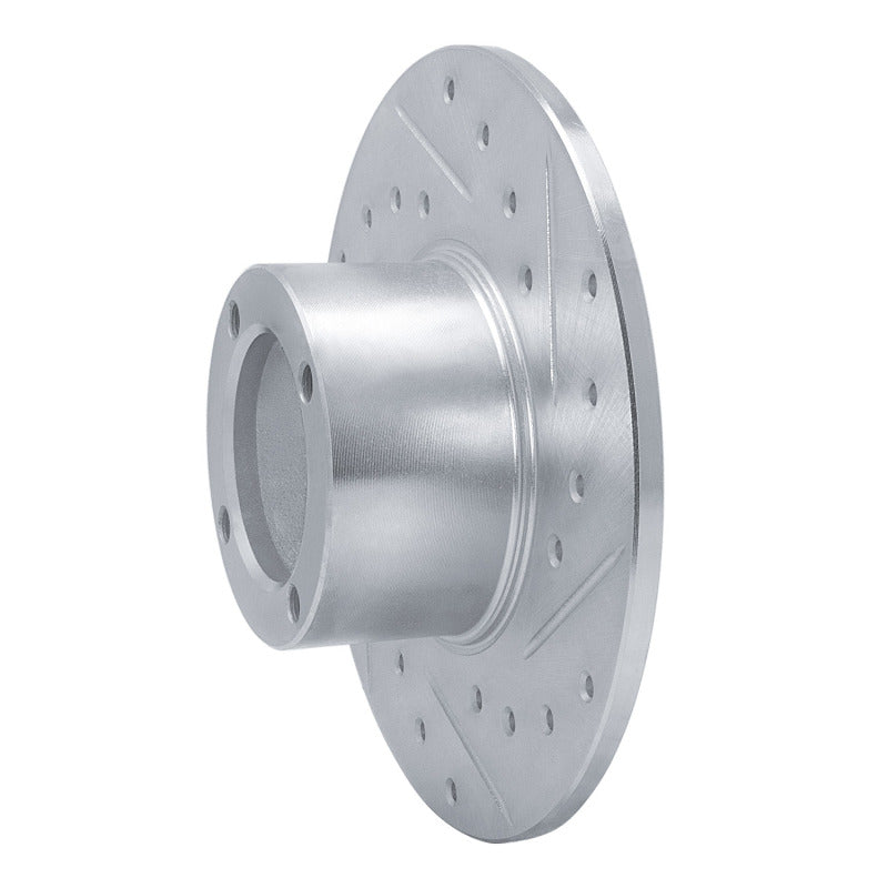 R1 Concepts R1 63-79 Austin Healey Sprite Front Right Drilled & Slotted Silver Brake Rotor