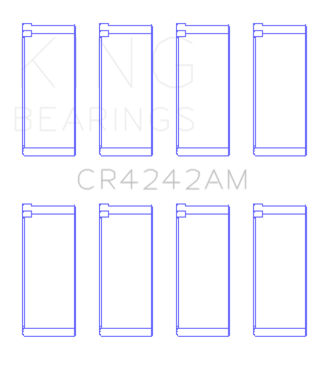 King Engine Bearings Honda B16A2/B16A3 (Size +0.50mm) Connecting Rod Bearing Set