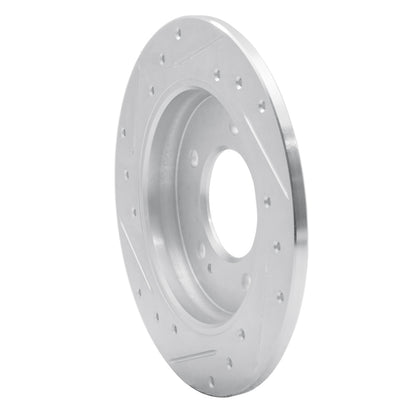 R1 Concepts R1 17-25 Hyundai Elantra Rear Right Drilled & Slotted Silver Brake Rotor