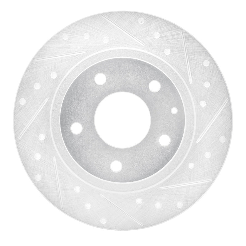 R1 Concepts R1 14-21 Mazda 6 Rear Right Drilled & Slotted Silver Brake Rotor