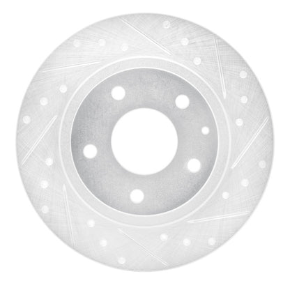R1 Concepts R1 14-21 Mazda 6 Rear Right Drilled & Slotted Silver Brake Rotor