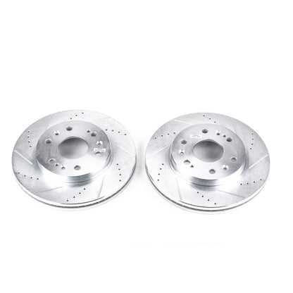 PowerStop Power Stop 05-18 Chevrolet Silverado 1500 Front Evolution Drilled & Slotted Rotors - Pair