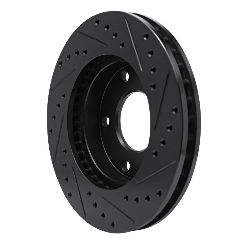 R1 Concepts R1 69-78 Cadillac Eldorado Front/Rear Left Drilled & Slotted Black Brake Rotor