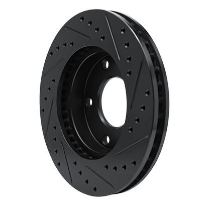 R1 Concepts R1 69-78 Cadillac Eldorado Front/Rear Left Drilled & Slotted Black Brake Rotor