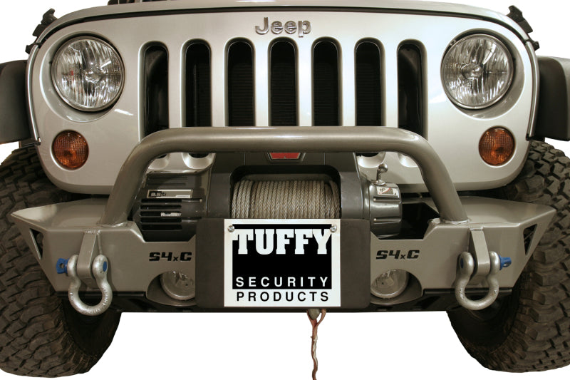 Tuffy Products Tuffy Flip-up License Plate Holder For Winch Roller Fairlead 01Black