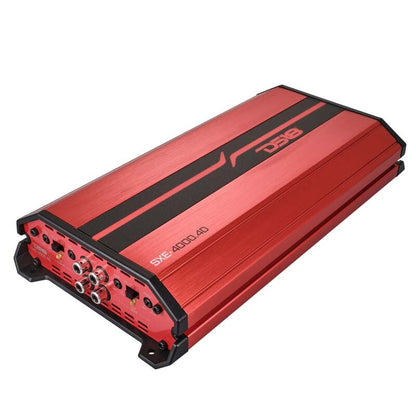 DS18 4-Channel SXE Amplifier Class D 2x 750/4ohm Bridge 4 x 430/2ohm 4 x 275/4ohm Watts RMS- Red
